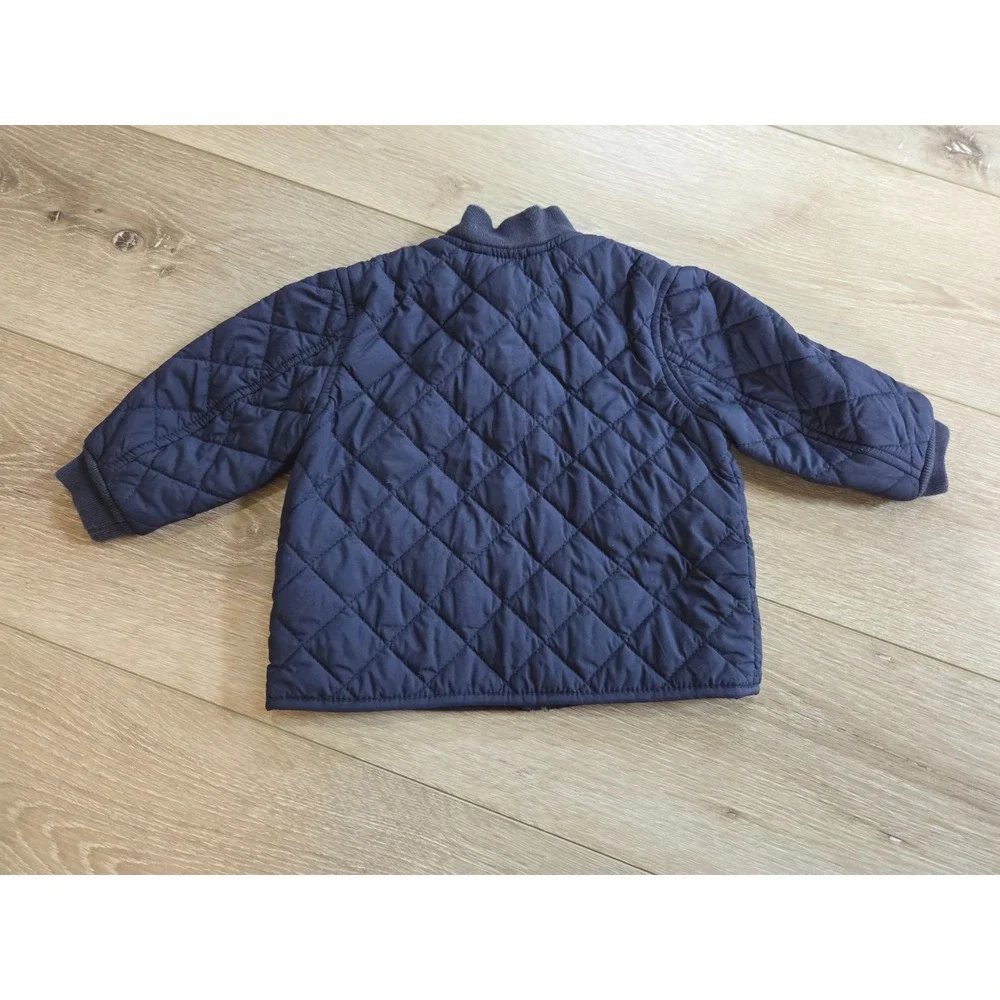 Polo Ralph Lauren Quilted Navy Blue Full Zip Jacket Coat Baby Boys 9m
